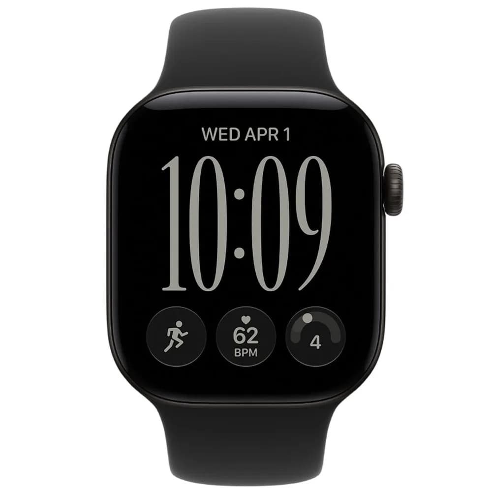 Часы Apple Watch Series 12 (2026) 46mm Aluminum Black Sport Band Black M/L