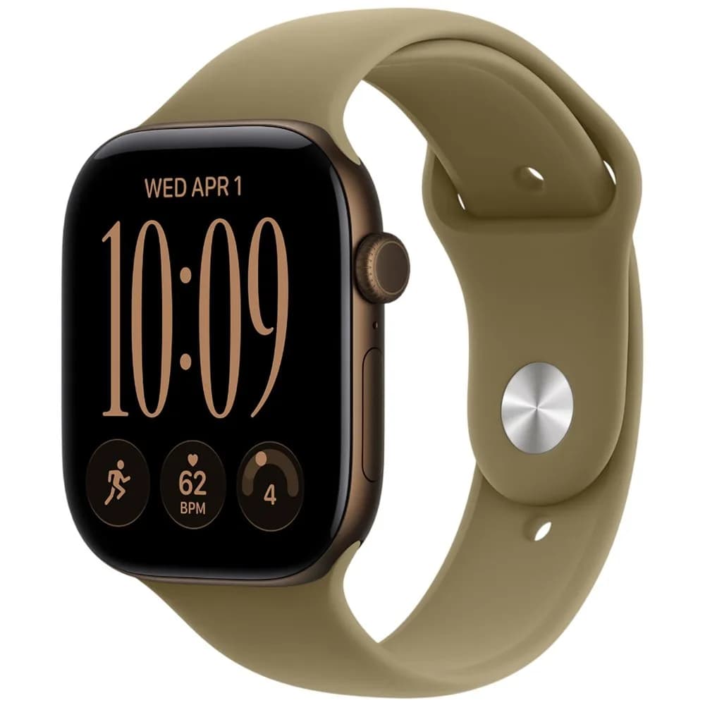 Часы Apple Watch Series 12 (2026) 46mm Aluminum Dark Bronze Sport Band Olive M/L